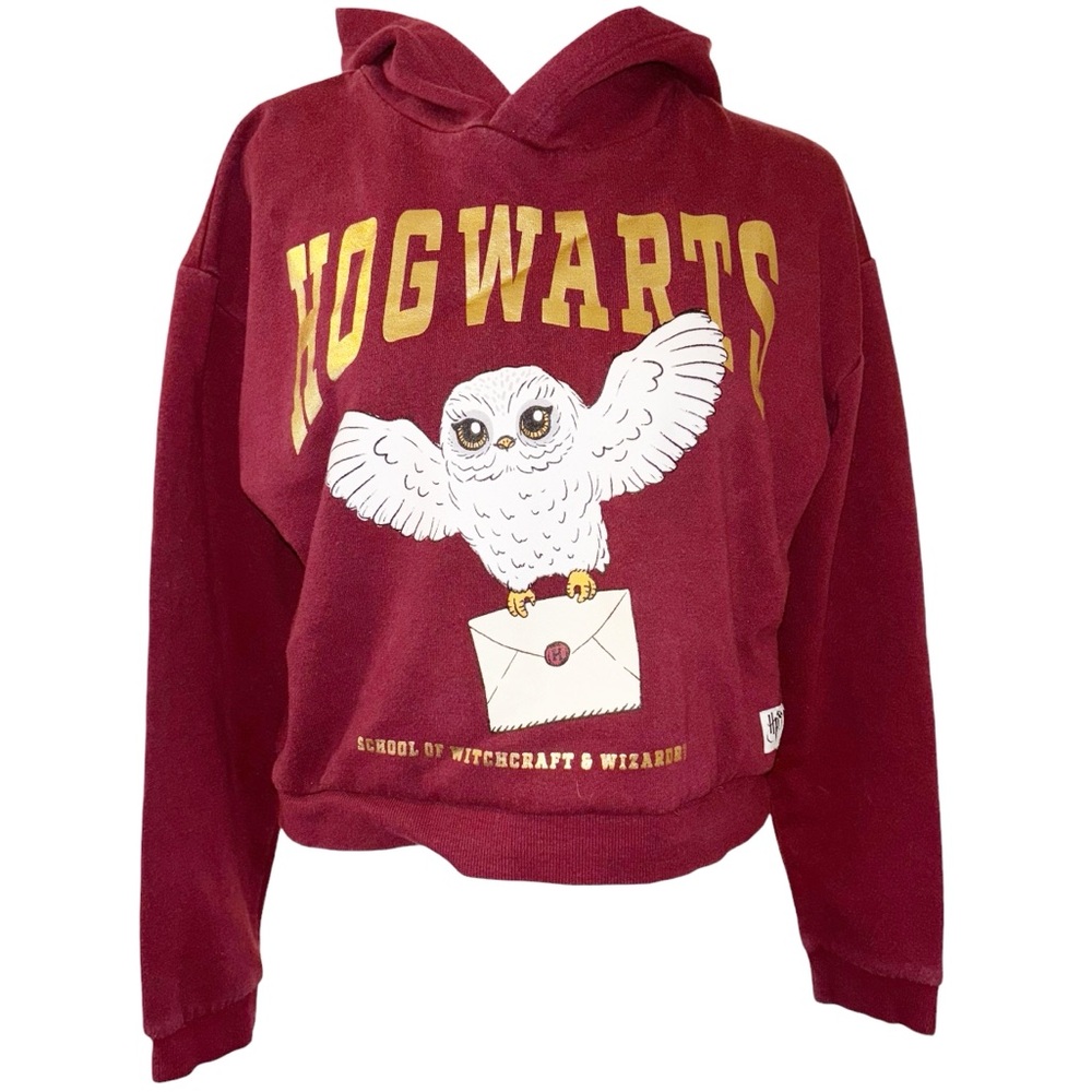 H&M Hogwarts Harry Potter Hedwig cropped hoodie